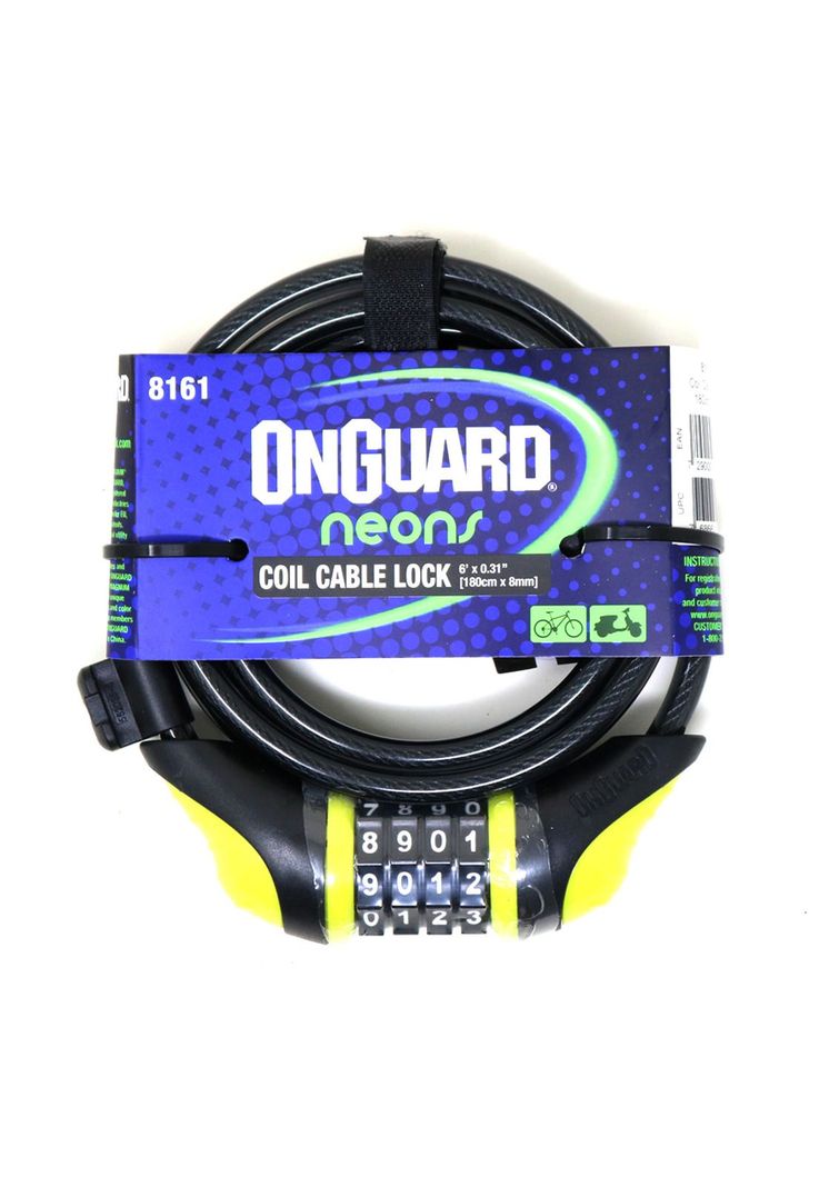 Candado On Guard Espiral Clave NS 180x8m Amarillo-1