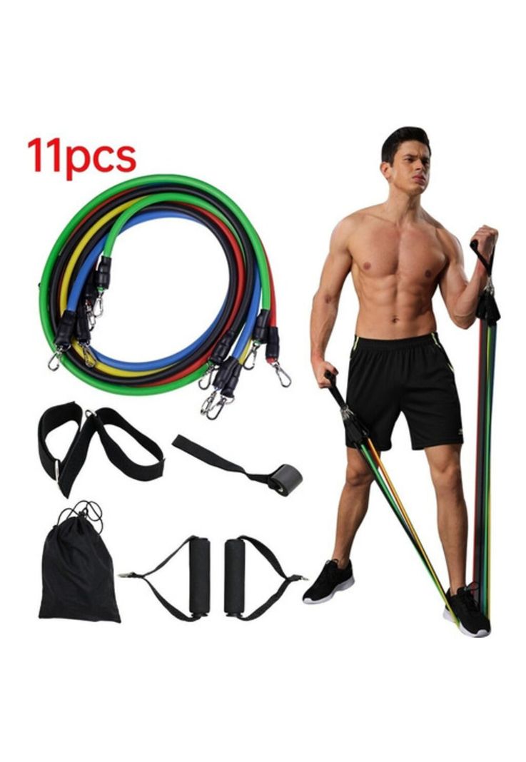 Set O Pack Bandas De Resistencia Tubulares + Elasticas-3