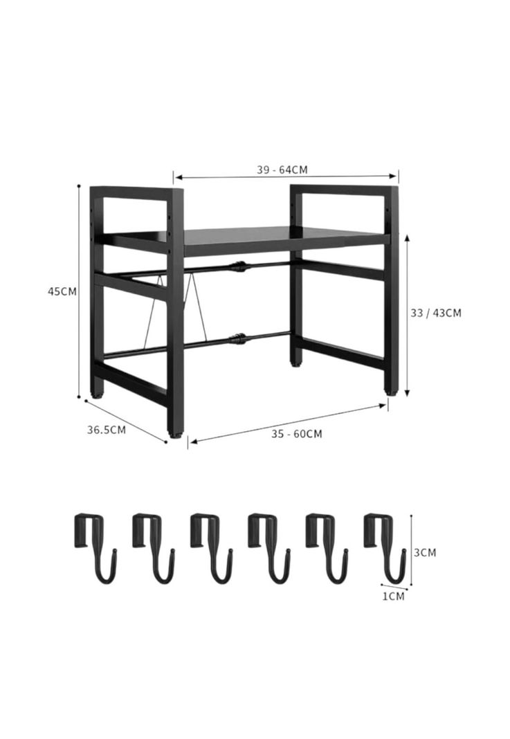 Estante Repisa Extensible Horno Microondas Organizador-1