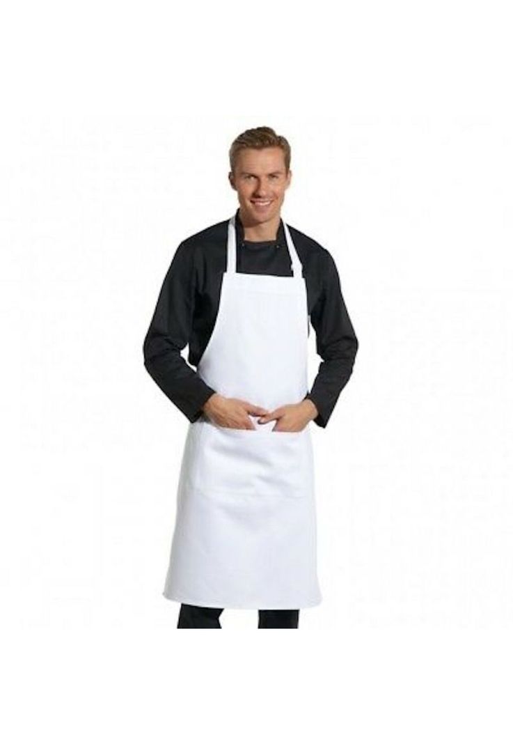 Pack X 4 Pechera Blanca Cocina Gastronomia Con Bolsillo-0