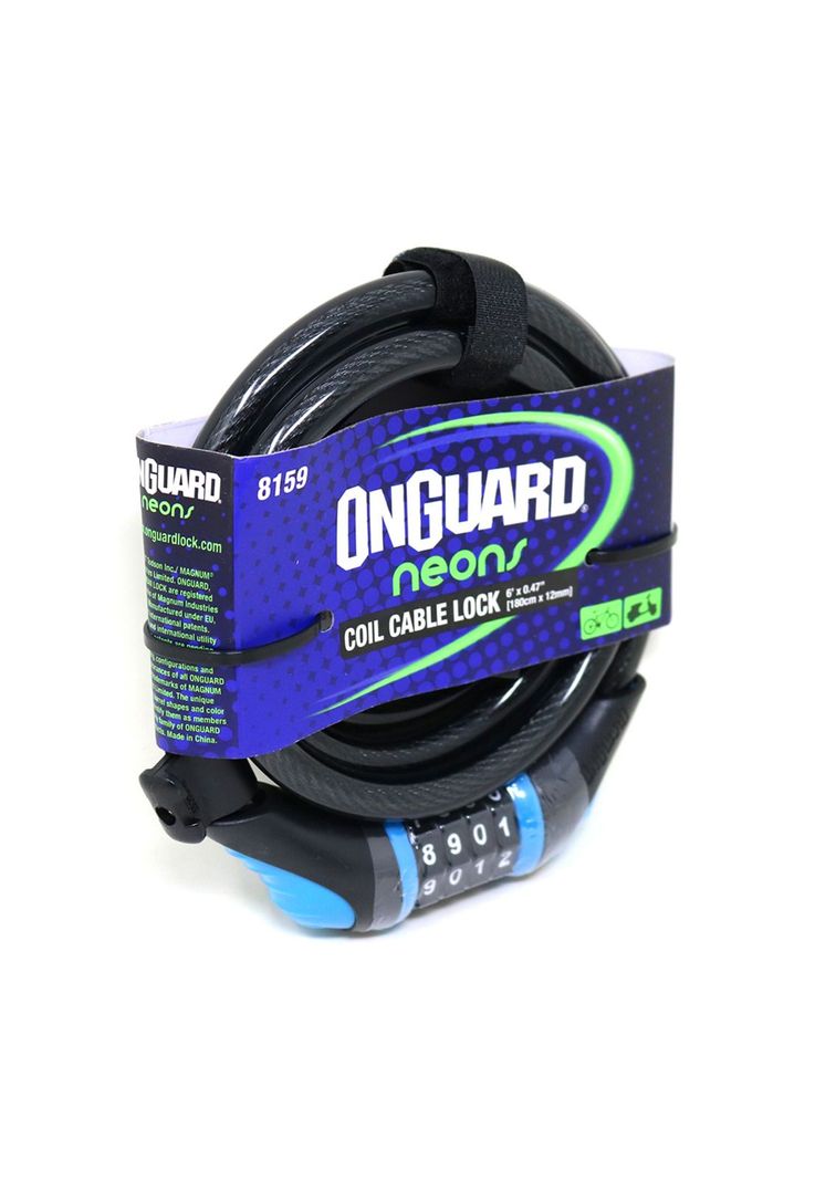 Candado On Guard Espiral Clave NS 180x12Azul-2