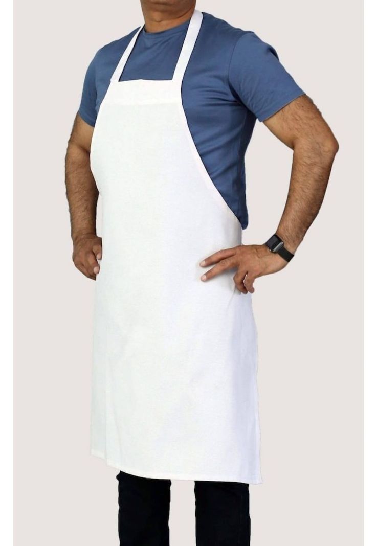 Pechera Blanca Cocina Gastronomia Con Bolsillo Delantero-2