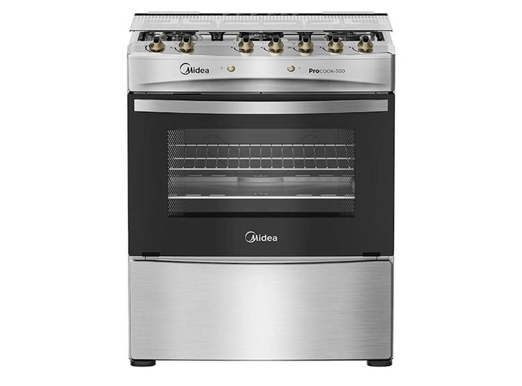 Cocina 5 Quemadores Midea Gas Licuado Mcg-5Qpi30Ns-0