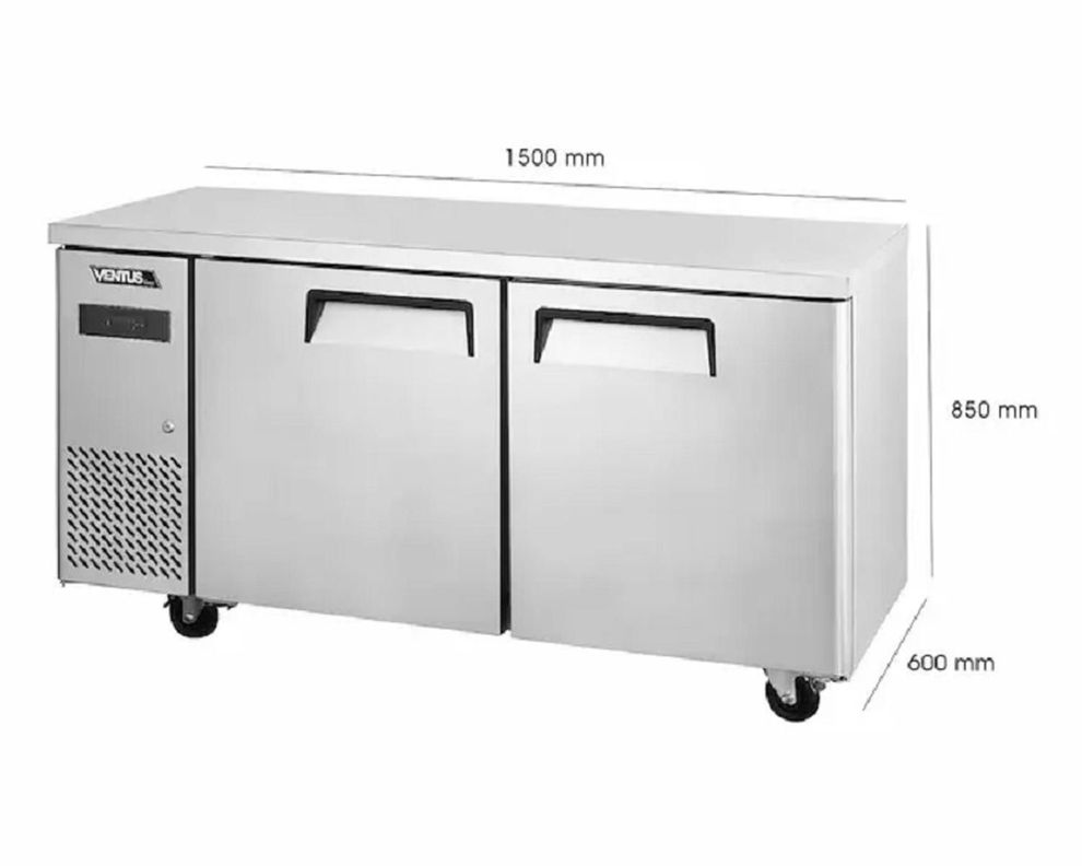 Mesón Refrigerado 2 Ptas Acero Inox. Vmr2Ps-260 Ventus-3
