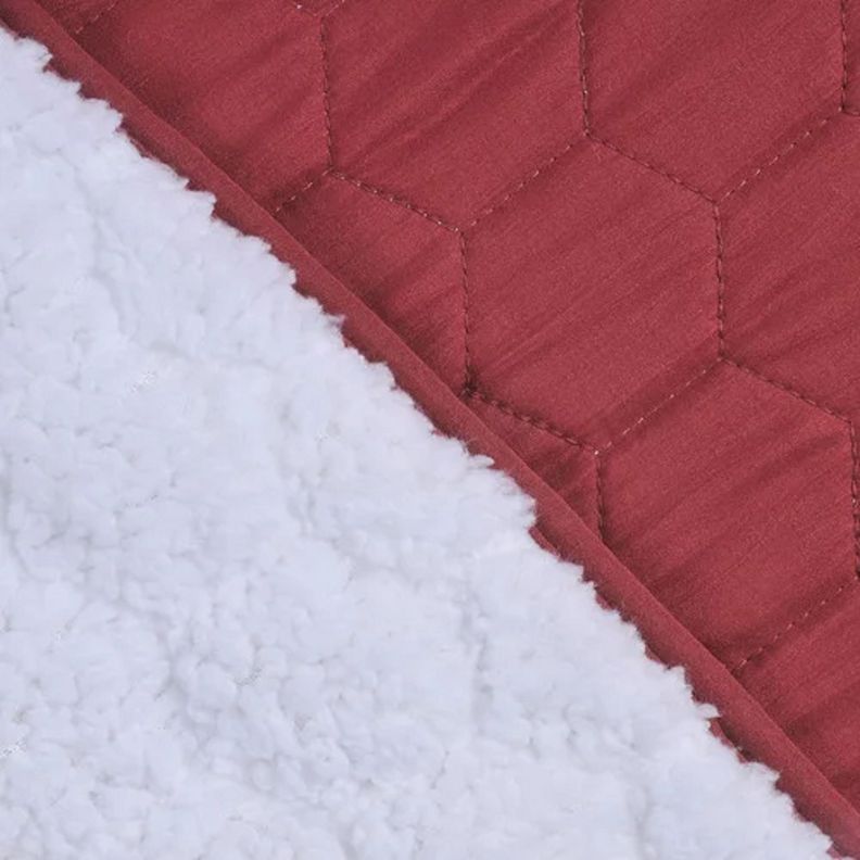 Plumon Quilt 2 Plazas Sherpa Burdeo Mashini-1