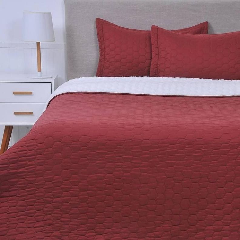 Plumon Quilt 2 Plazas Sherpa Burdeo Mashini-2