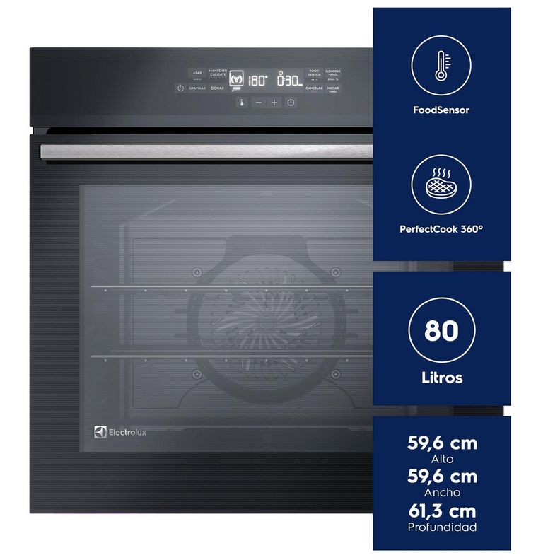 Horno Empotrable Eléctrico Electrolux 80 Litros Digital OE8EF-9