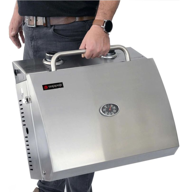 Parrilla A Gas Sindelen 2 Quemadores Pgm-2qin Inox-3