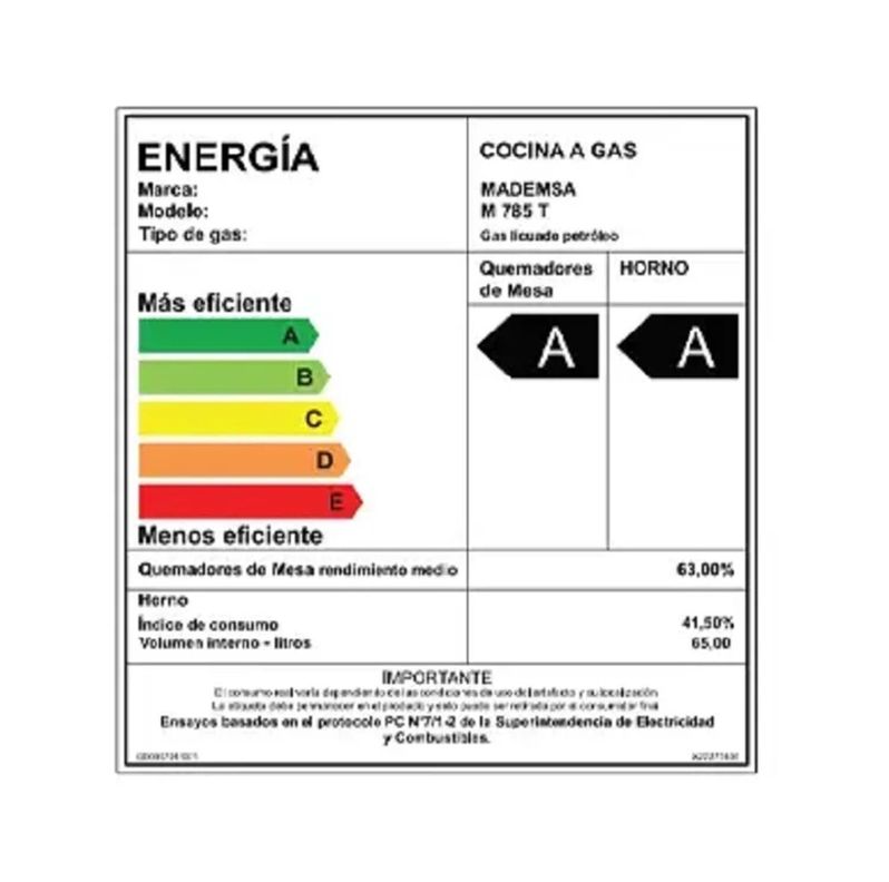 Cocina A Gas Mademsa 4 Platos M785 T-5