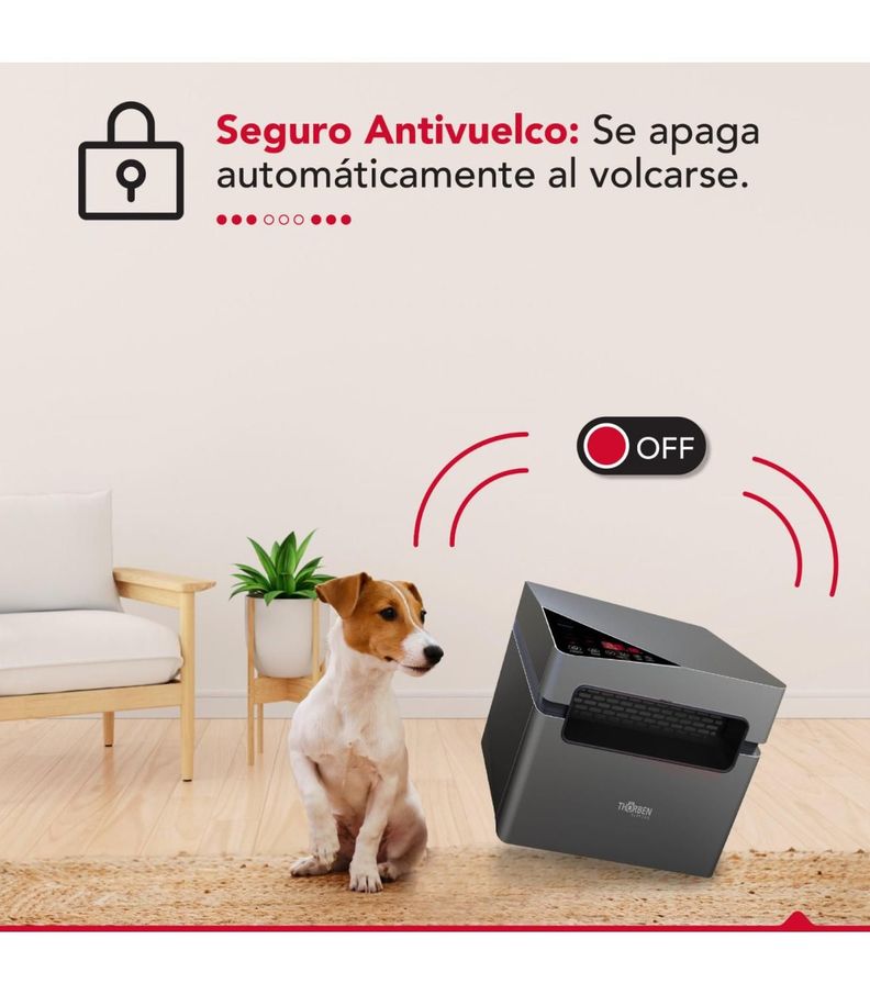 Estufa Eléctrica Infrarroja 2 en 1 Thor Silver 1500W Wifi-3