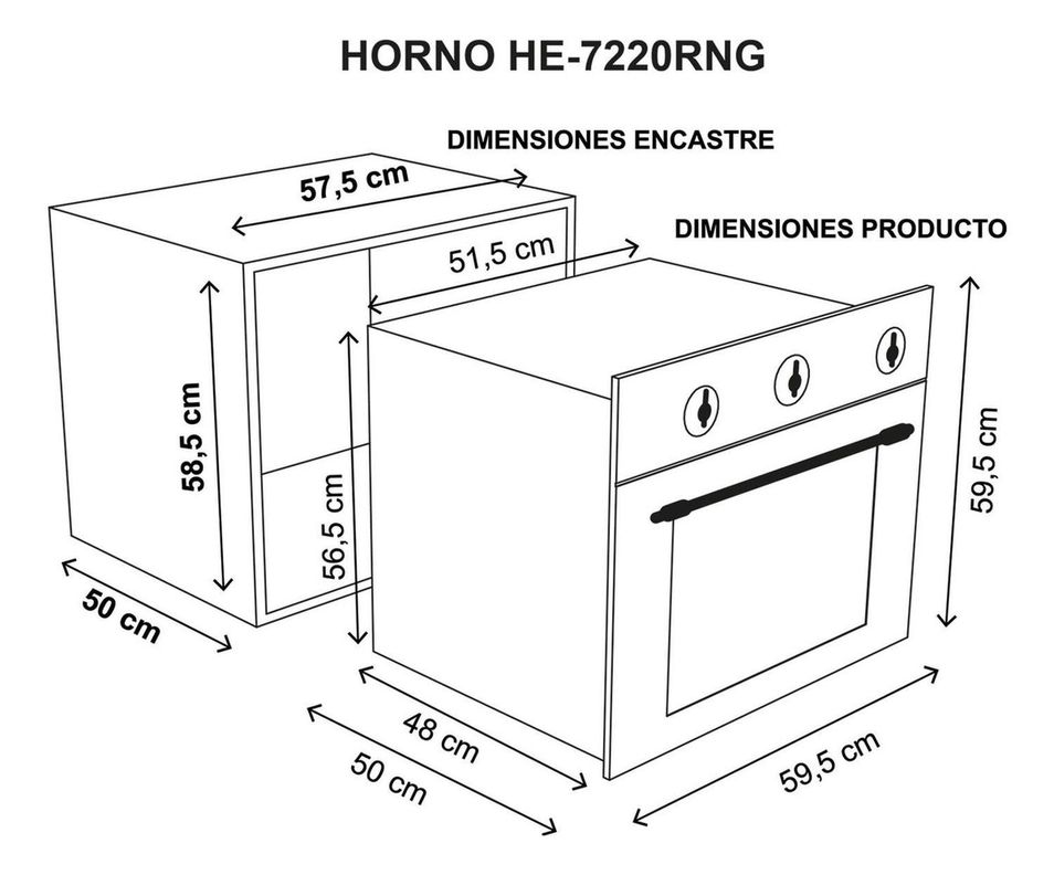 Horno Empotrable Sindelen He-7220rng Retro-3