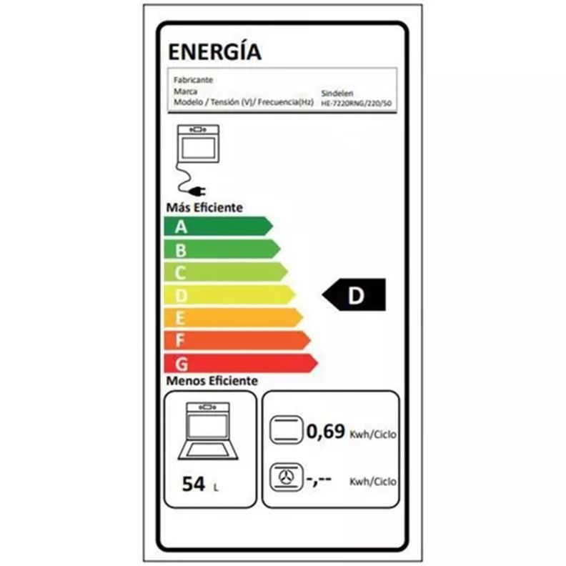 Horno Empotrable Sindelen He-7220rng Retro-5