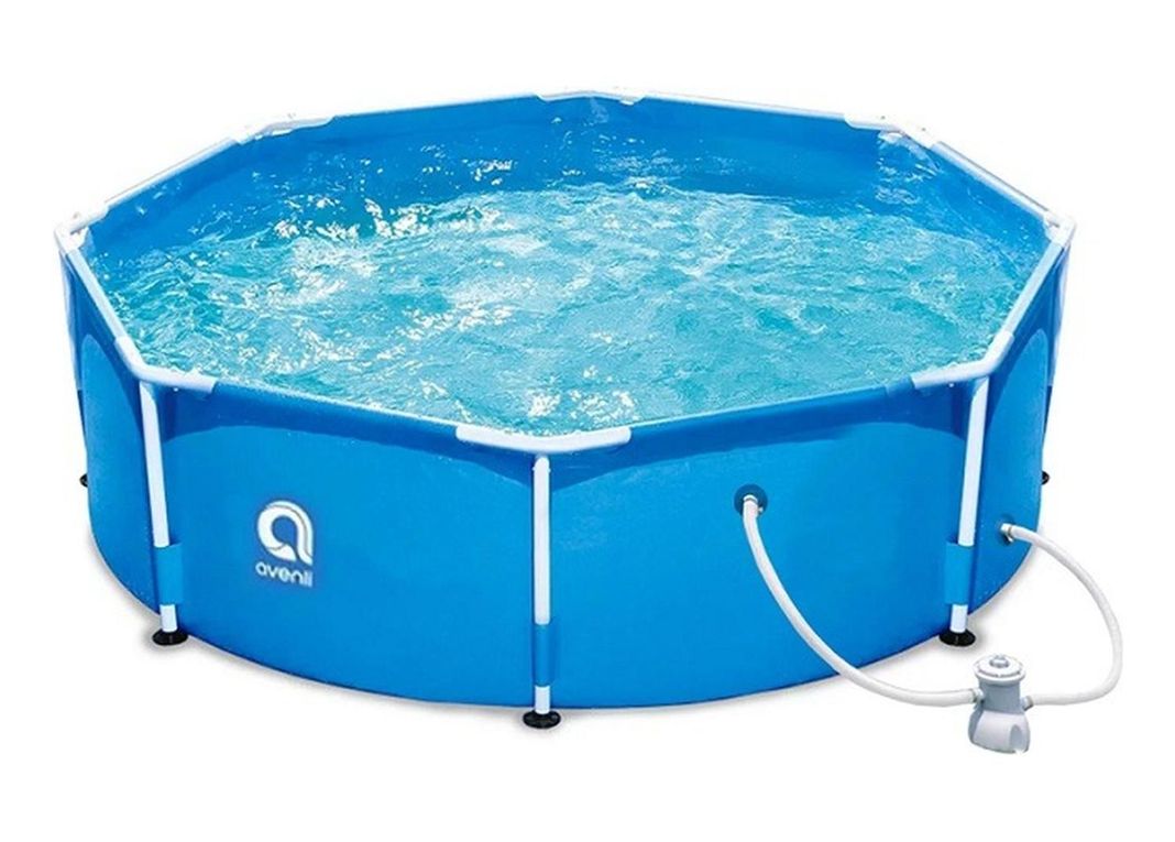 Piscina Con Filtro 6125 L 76x360 Cm Celeste-0