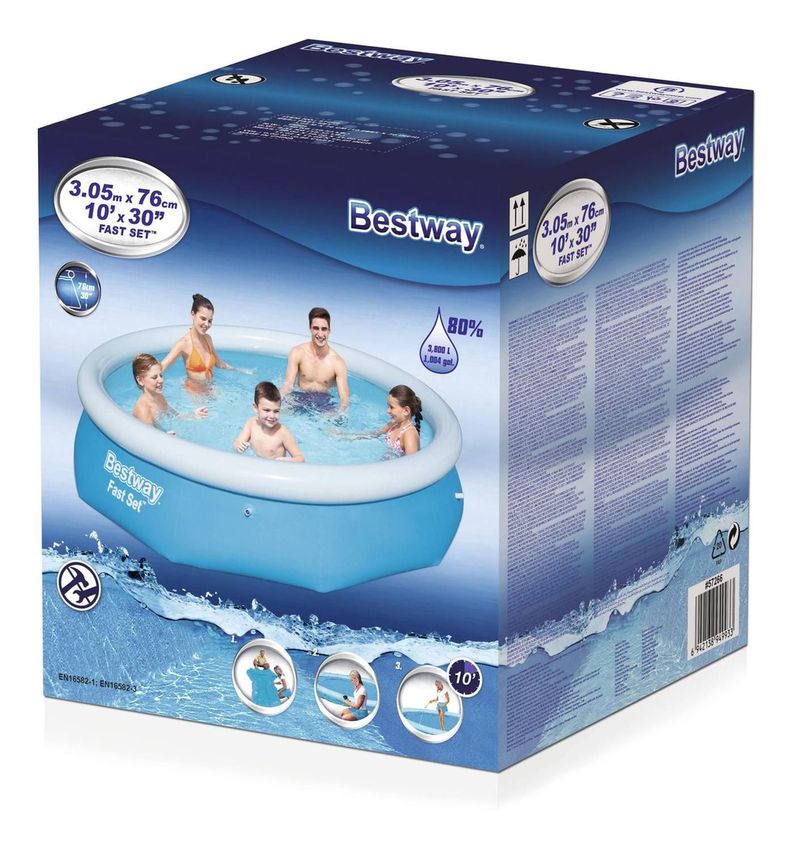 Piscina Bestway Fast Set Azul 3.05mx76cm-4