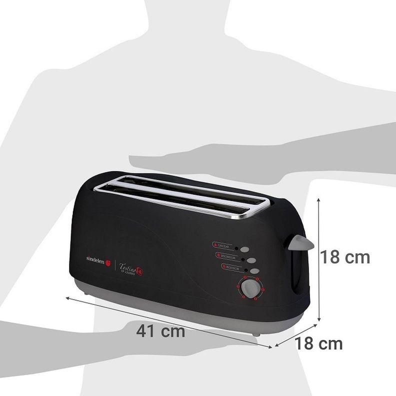 Tostador Sindelen 1300 W 4 Rebanadas-3