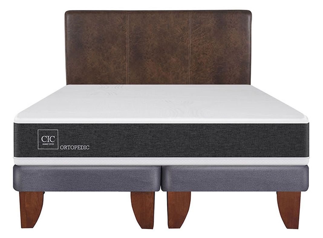 Cama Europea New Ortopedic BD King + Respaldo Baker-0