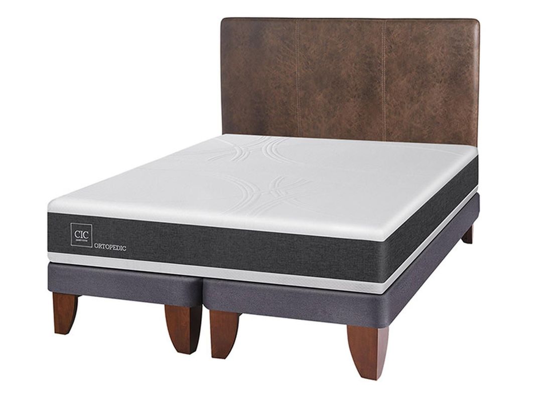 Cama Europea New Ortopedic BD King + Respaldo Baker-1