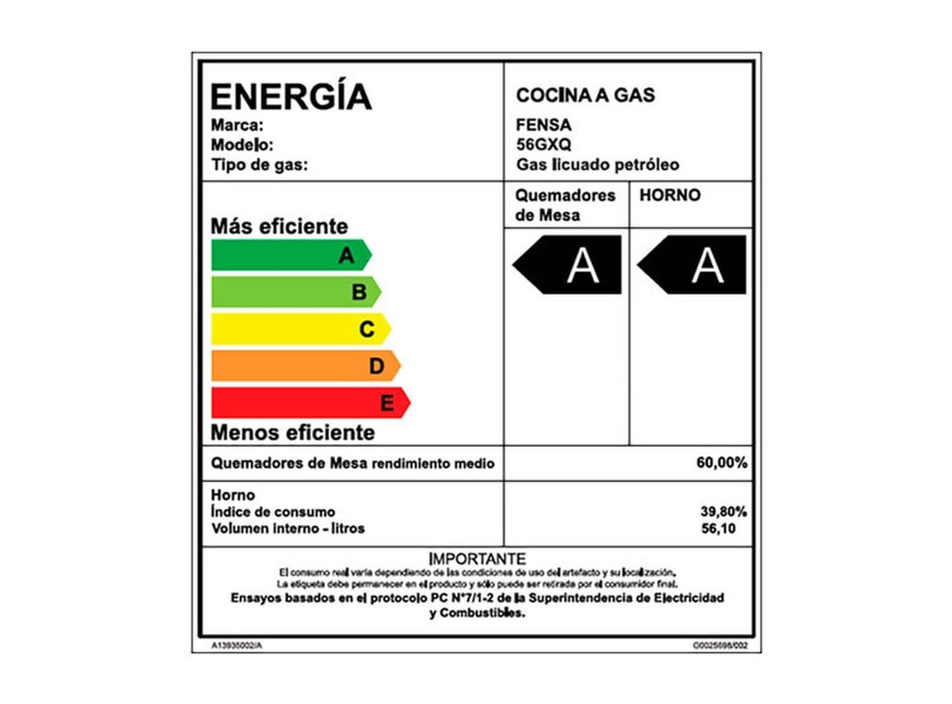 Cocina Fensa 4 Platos 56 GXQ-5