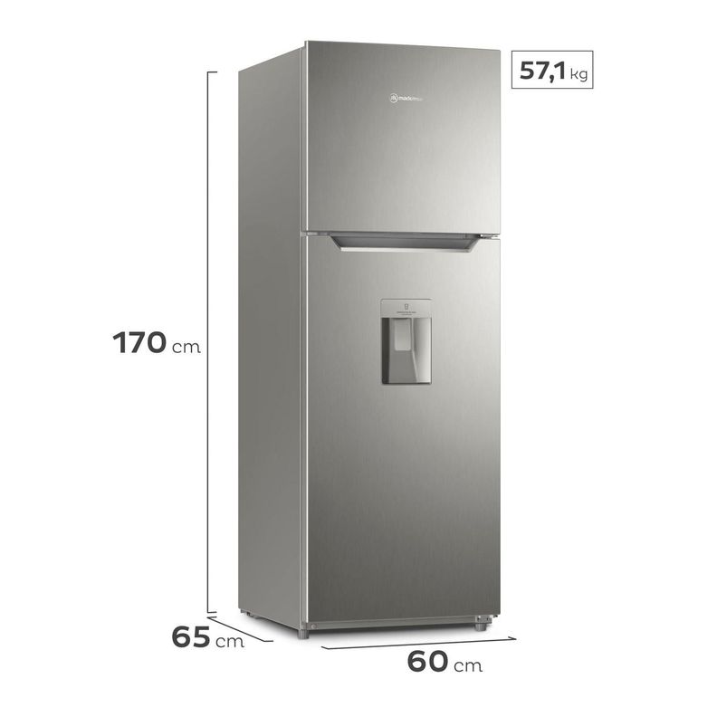 Refrigerador Mademsa No Frost Top Freezer Altus 1350W 342 Lt Inox-3