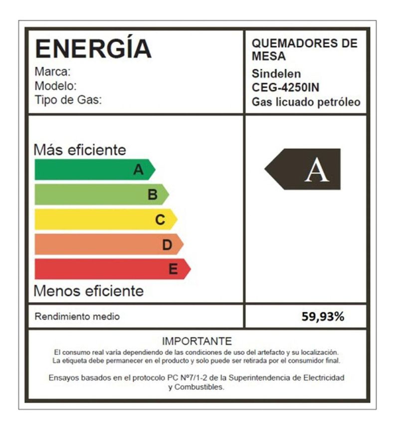 Encimera A Gas Sindelen Eleganzza / Ceg-4250in-3