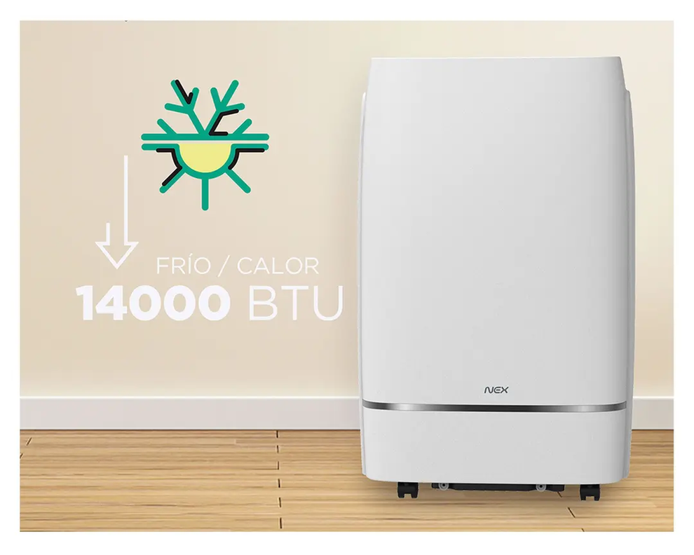 Aire Acondicionado Portátil 14000 BTU Frio Y Calor WiFi-6
