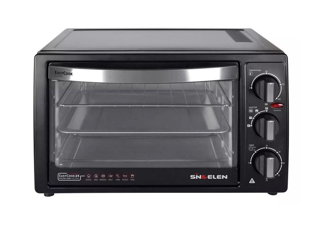 Horno Electrico Sindelen HE-255NG 25lts Color Negro