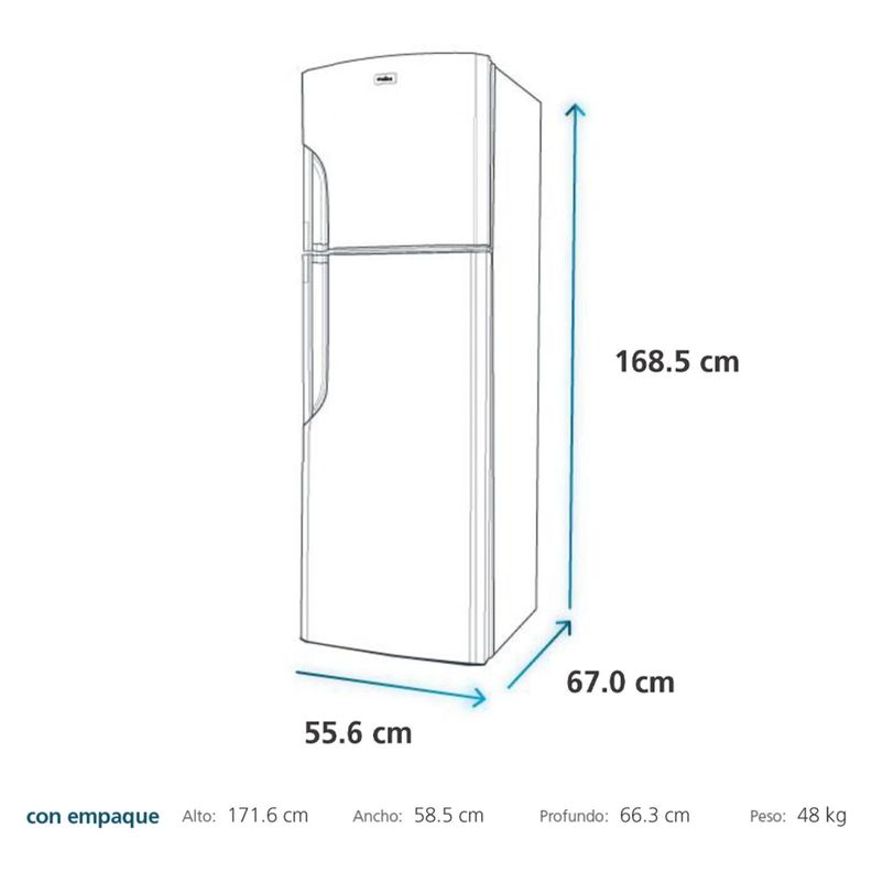 Refrigerador Mabe Top Mount 250 Litros No Frost RMA250PVUG-7