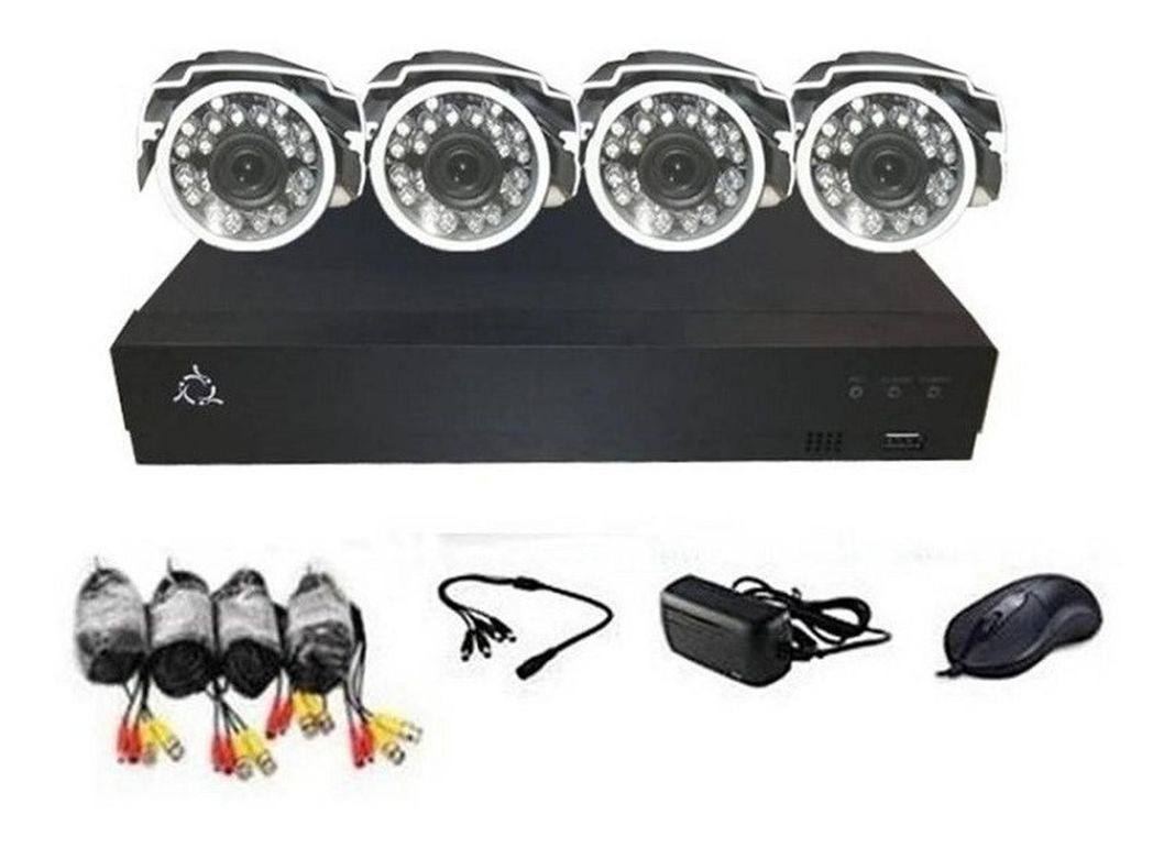 Kit Dvr 4 Canales Con 4 Cámaras Hd 720p-0