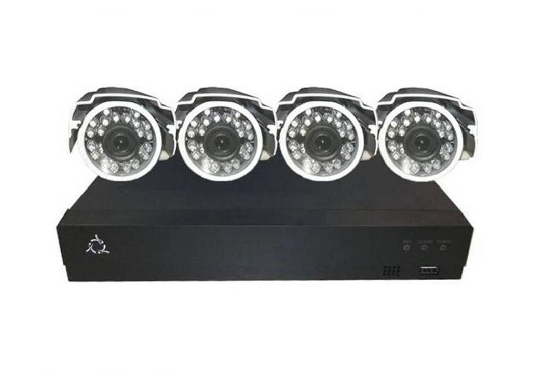 Kit Dvr 4 Canales Con 4 Cámaras Hd 720p-1