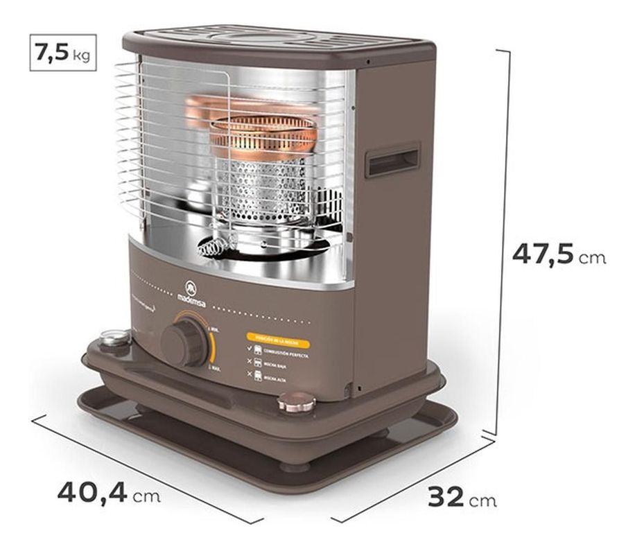 Estufa A Parafina Mademsa Mecha Foguita Pro 4 Lt-4