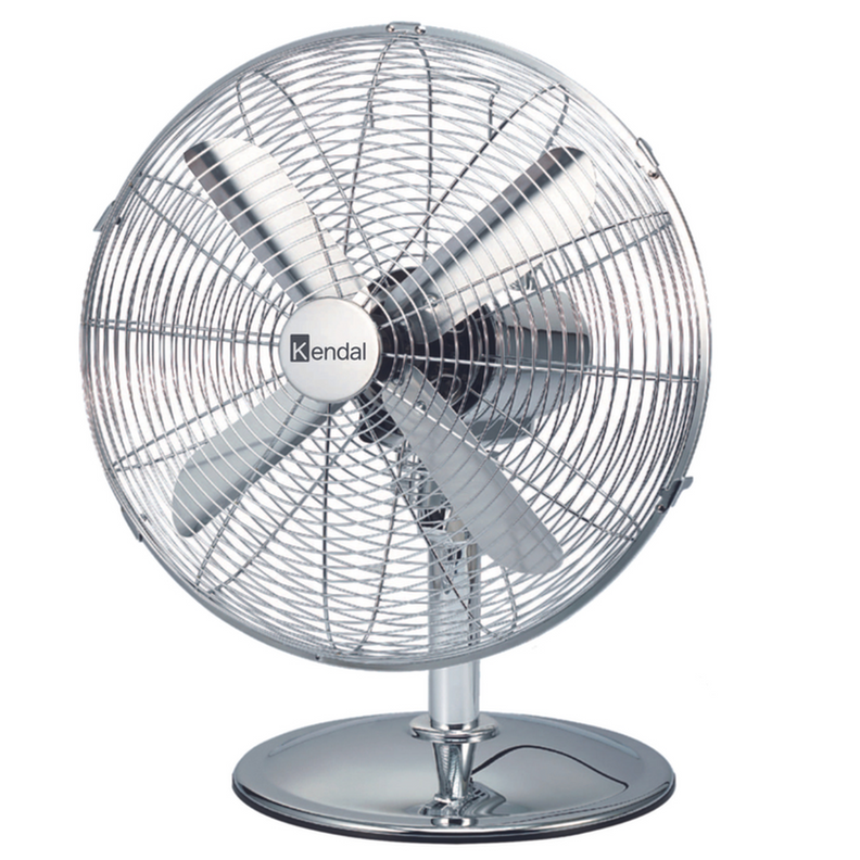 Ventilador de Mesa Kendal 16 Pulgadas Metal Cromado ZF-1616D-II Plateado