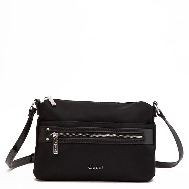 Cartera  Bandolera Grande  Gacel  Negro  Car3489