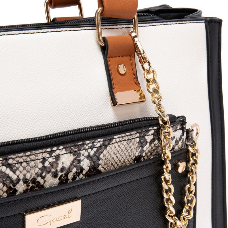 Cartera  Dos Asas G  Gacel  Off White  Car2966-4