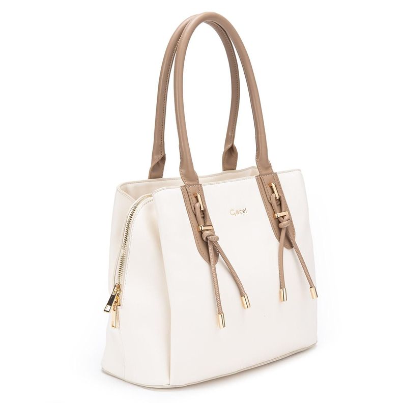 Cartera  Dos Asas G  Gacel  Off White  Car3192-2