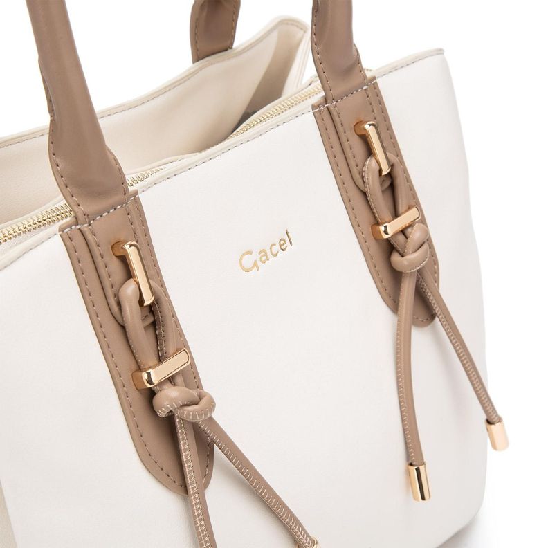 Cartera  Dos Asas G  Gacel  Off White  Car3192-3