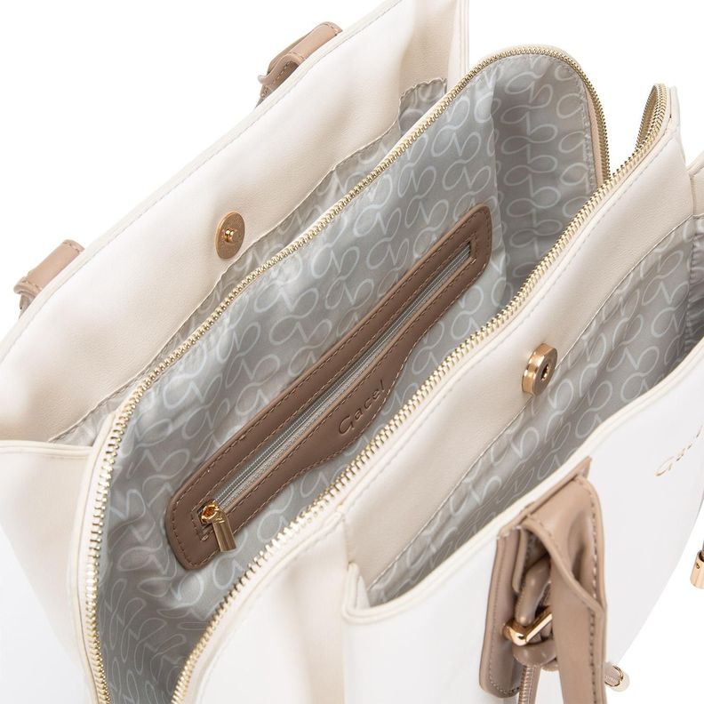 Cartera  Dos Asas G  Gacel  Off White  Car3192-4