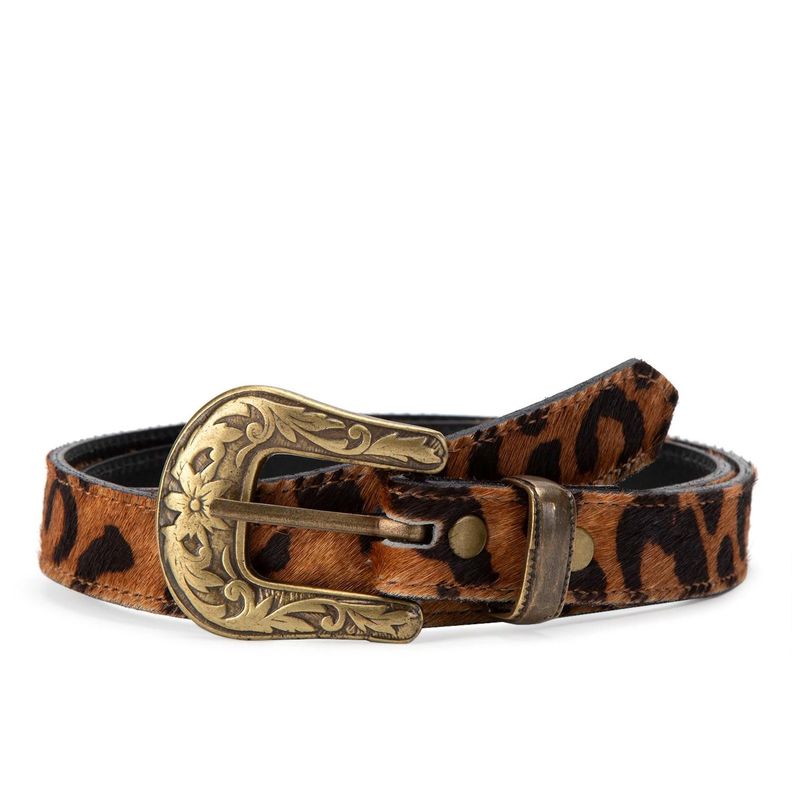 Cinturon de cuero mujer Gacel leopardo