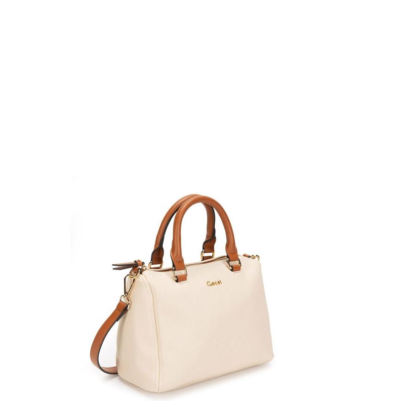 Cartera  Dos Asa Pe  Gacel  Off White  Car3185-2