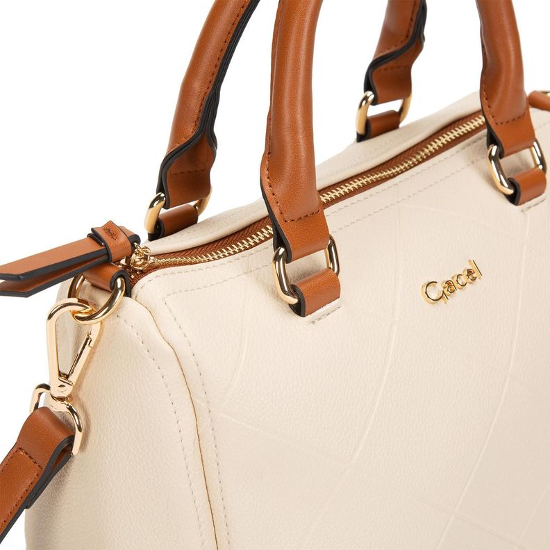 Cartera  Dos Asa Pe  Gacel  Off White  Car3185-3