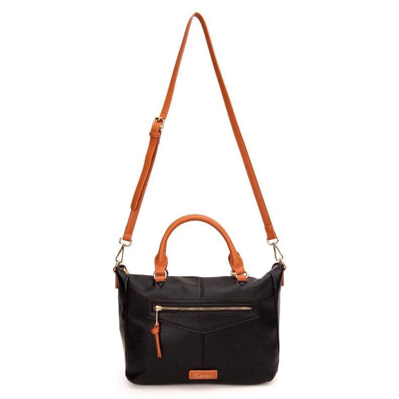 Cartera Dos Asas Mediana Gacel Negro Car3486