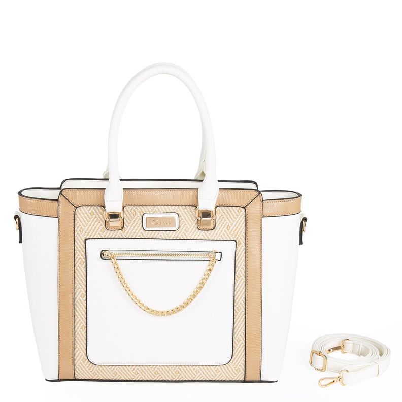 Cartera  Dos Asas G  Gacel  Blanco  Car3041-1