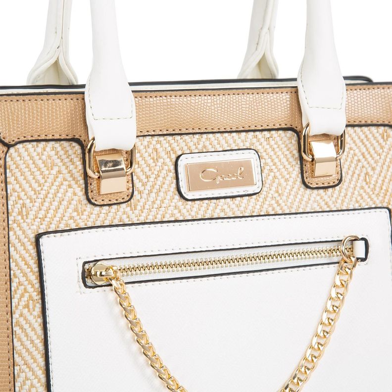 Cartera  Dos Asas G  Gacel  Blanco  Car3041-4