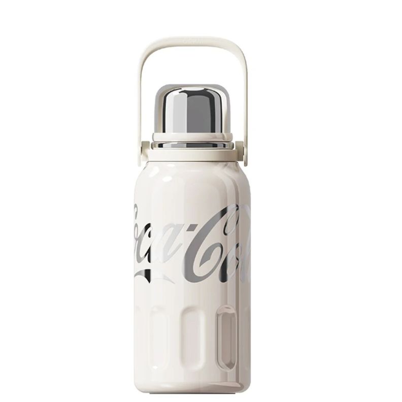 Termo Coca Cola 1200ml Acero Inoxidable Premium Fr o y Calor Blanco