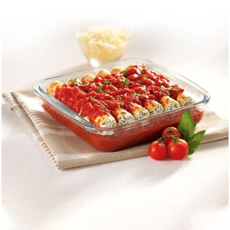 Refractario De Vidrio Asadera Pequena Horno 0.73L