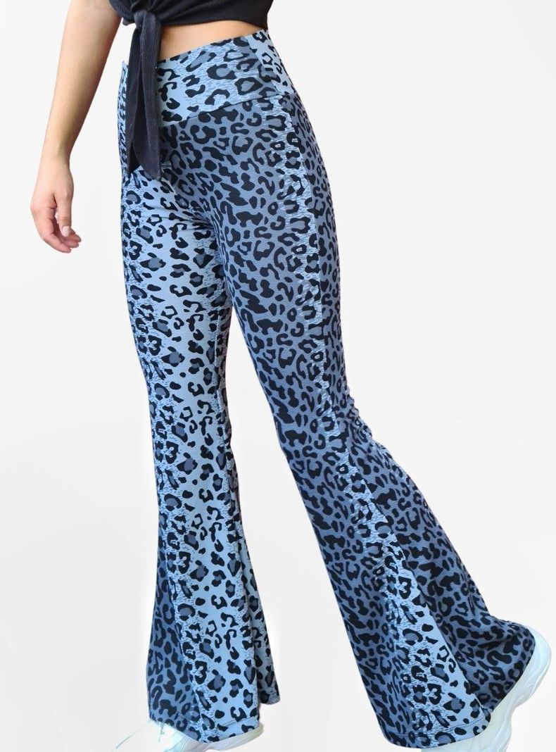 Flare Pants MLK Animal print Azul Mujer-1