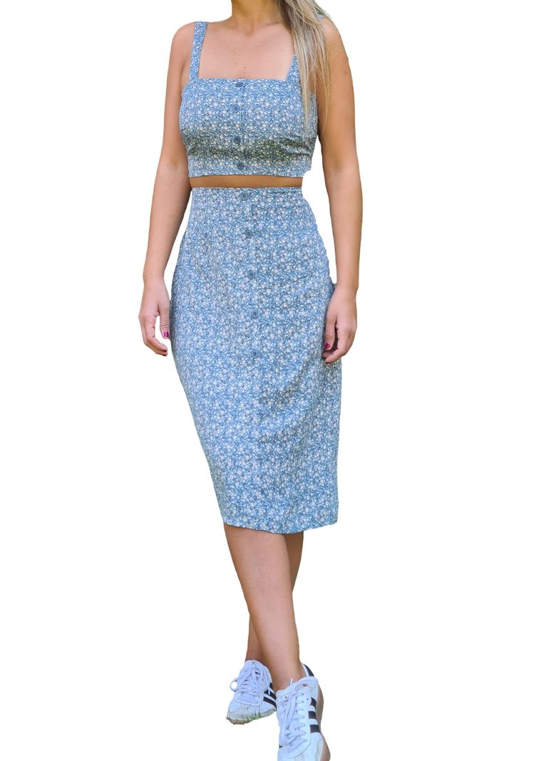 Vestido en Conjunto MLK Casual Celeste Mujer-0
