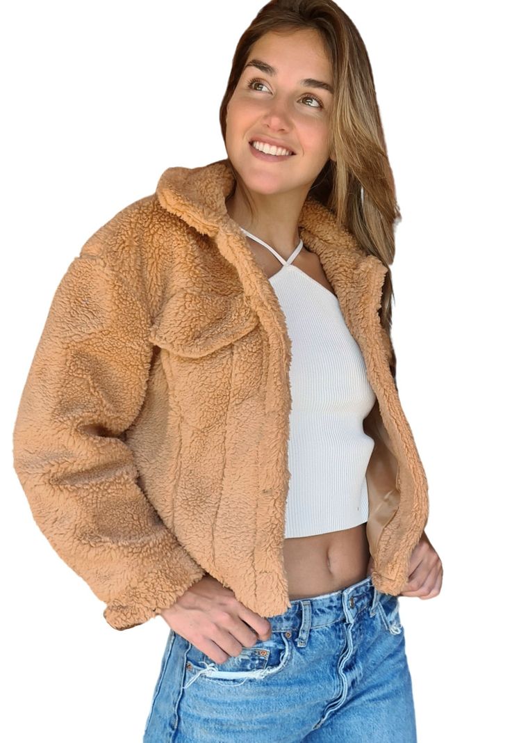 Chaqueta Teddy Cafe Casual Mujer MLK-0