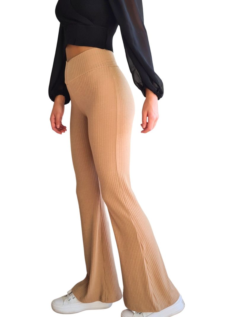 Calza Flare Pantas  MLK Canuton Tostado Mujer-1