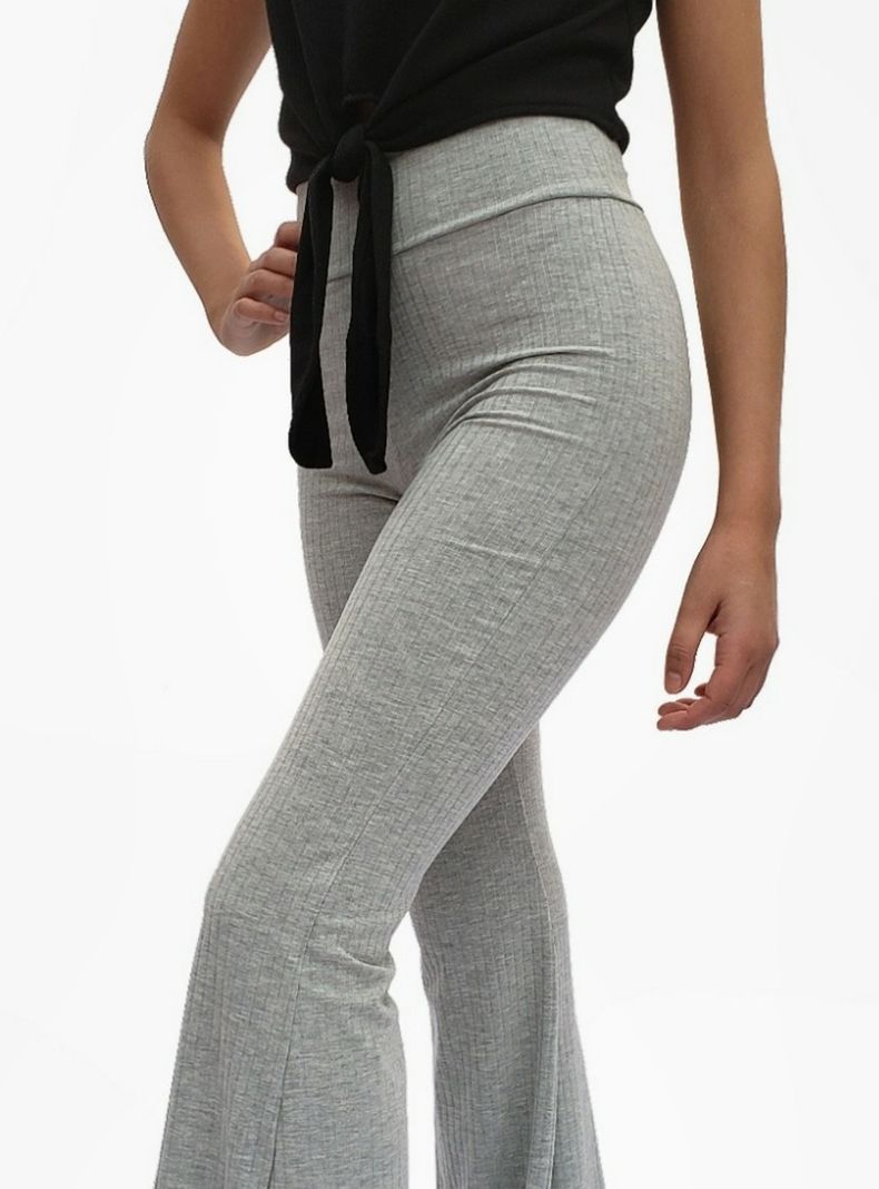 Calza Flare Pantas  MLK Canuton Gris Mujer-1