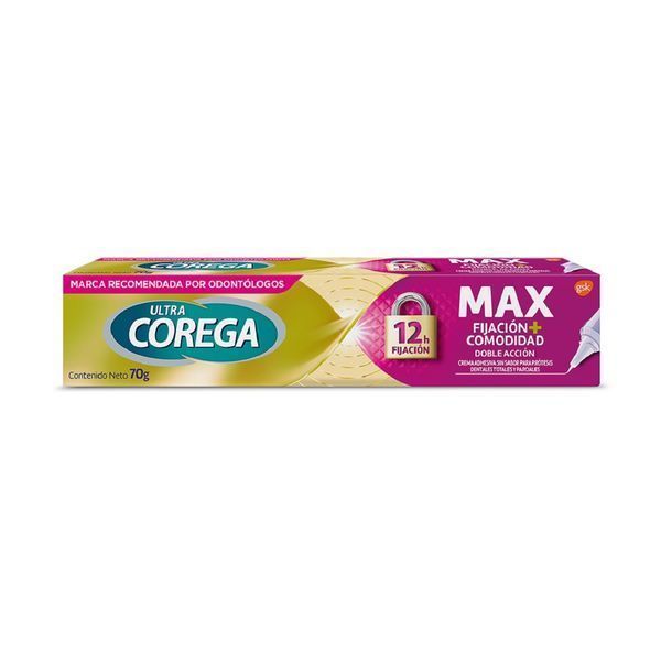 Corega Max Fijación + Comodidad Crema Adhesiva 70g-1